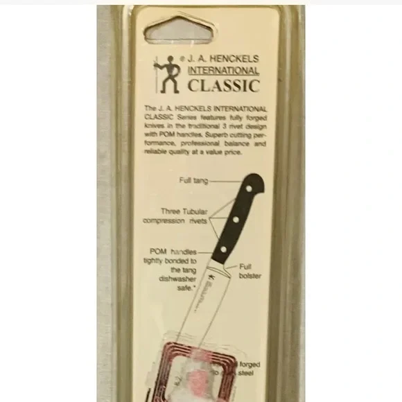 New J.A. Henckels International Classic Carving Knife Stainless Steel Black POM